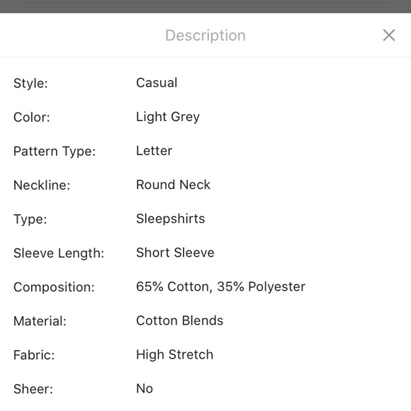 SOLD Women’s letter print night dress S NWT - Picture 3 of 3